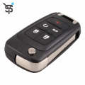 High quality  remote key shell for chevrolet 5 button black fob remote key case cover YS200428